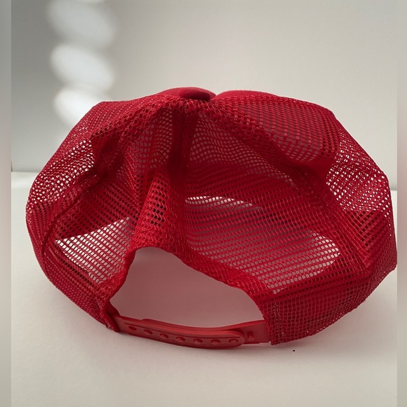 Deadstock Budweiser Puff Print Logo Mesh Hat 80’s - Picture 3 of 7